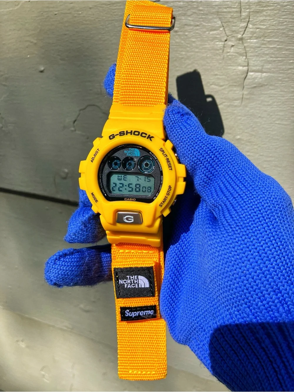 Custom G Shock Supreme Collab Yellow and Black Colorway